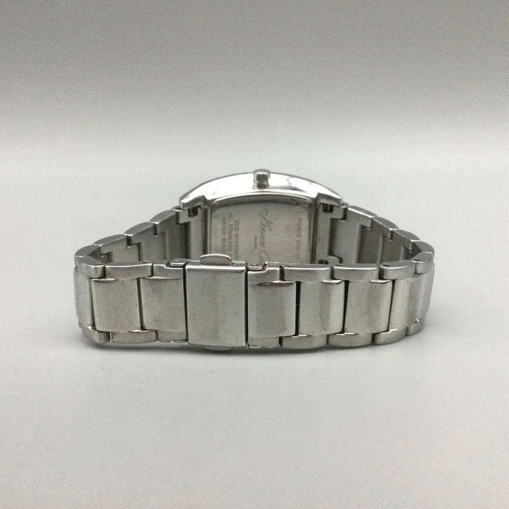 Kenneth Cole Women Watch 28mm Silver Tone Crystal Bezel KC4613 New Battery 7